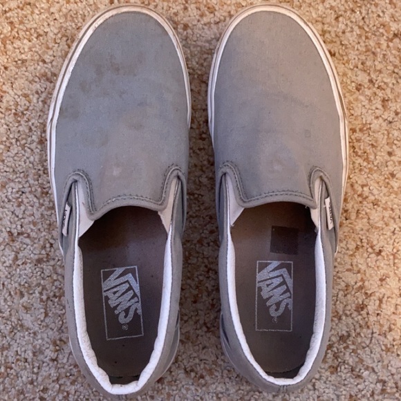 GREY SLIP ON VANS - Picture 1 of 3